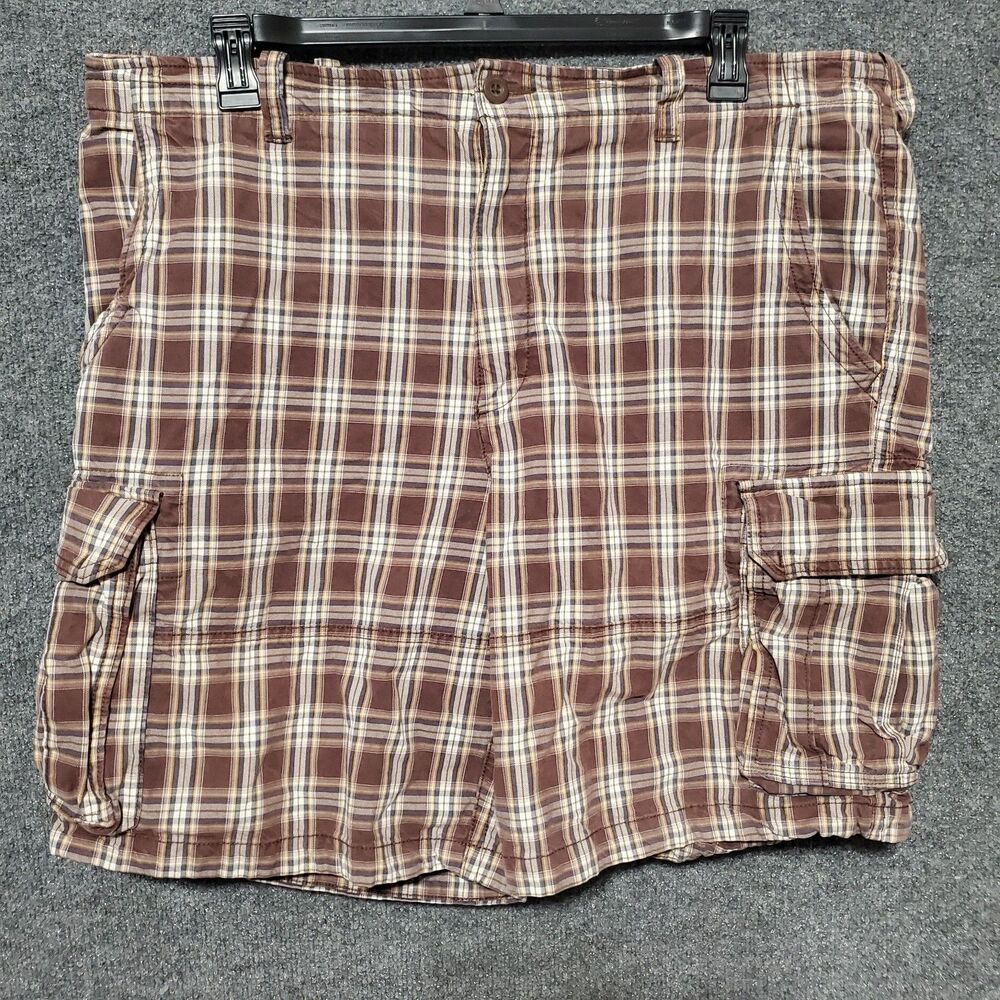 VTG Redhead Brown Cargo Shorts Utility Size 42 Outdoorsy Military Y2K Nature